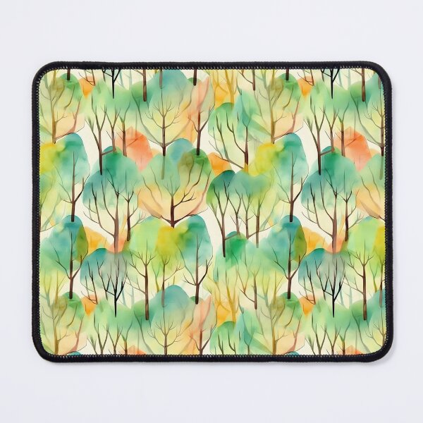 Item preview, Watercolor Summer Trees Pattern designed and sold by ClairesPatterns.