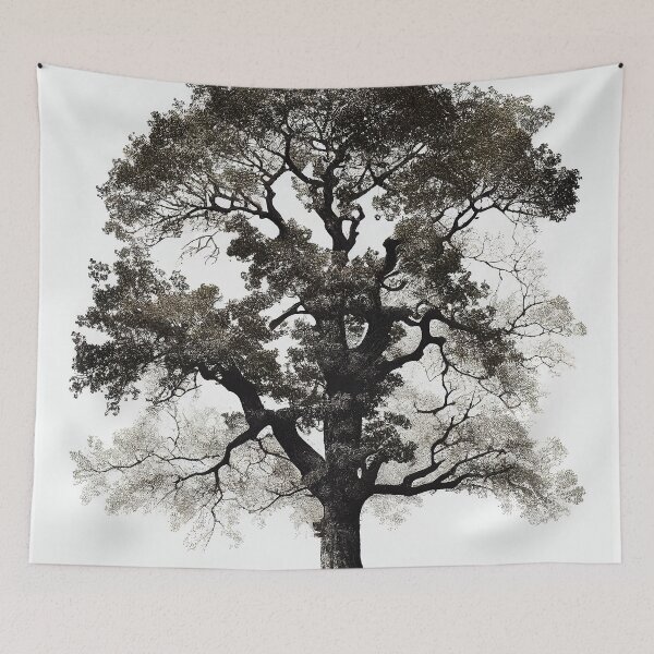 Item preview, Nordic Minimalist Antique Oak Tree Art Printable  designed and sold by Abili-Tees.