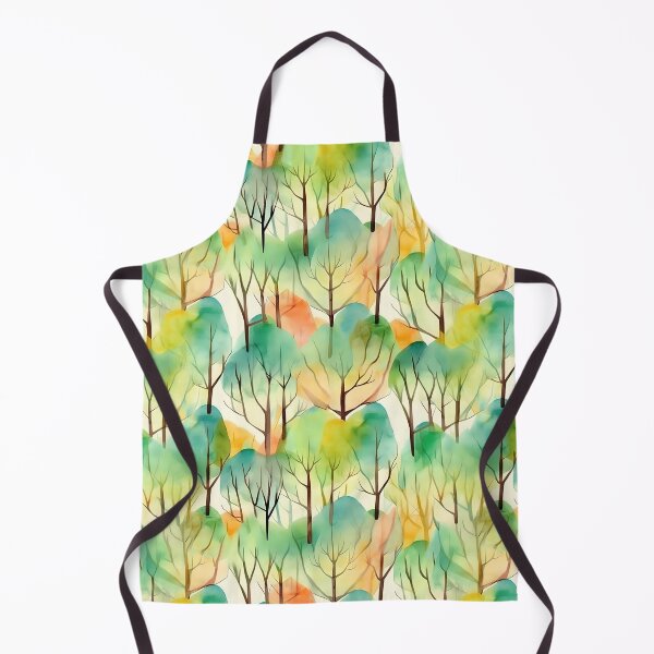 Item preview, Watercolor Summer Trees Pattern designed and sold by ClairesPatterns.
