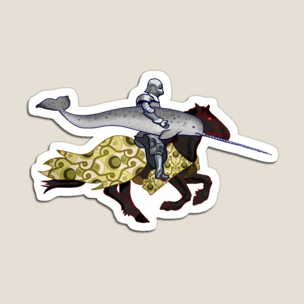 Jousting With Narwhals Magnet