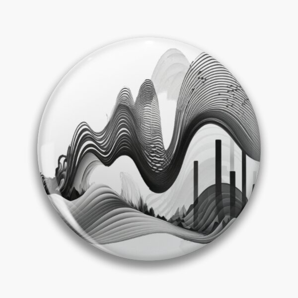 Item preview, Abstract Aeshetic Waves Black and White Design designed and sold by EnzoZs.