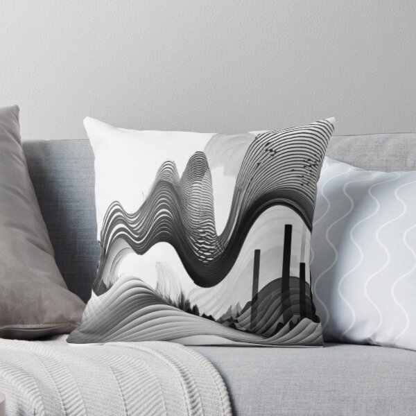 Item preview, Abstract Aeshetic Waves Black and White Design designed and sold by EnzoZs.