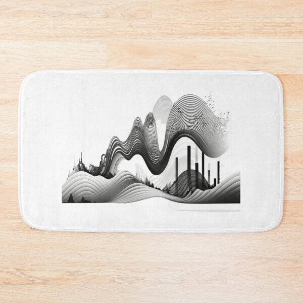 Item preview, Abstract Aeshetic Waves Black and White Design designed and sold by EnzoZs.