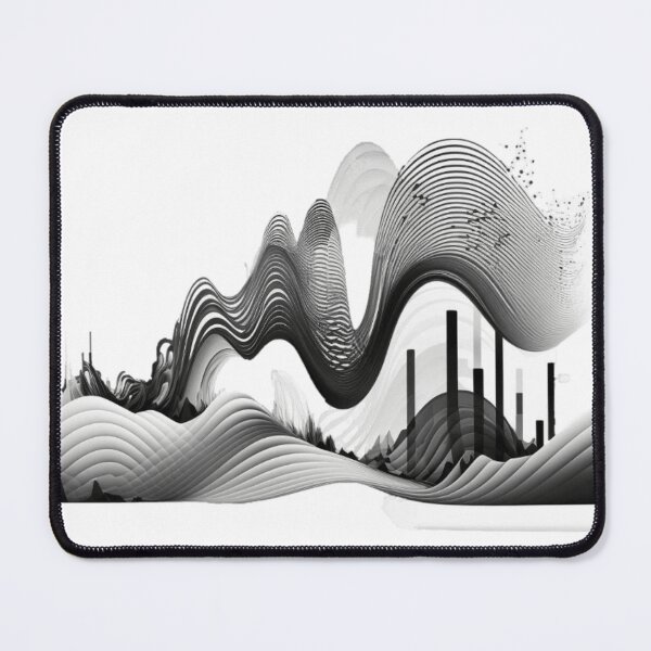 Item preview, Abstract Aeshetic Waves Black and White Design designed and sold by EnzoZs.