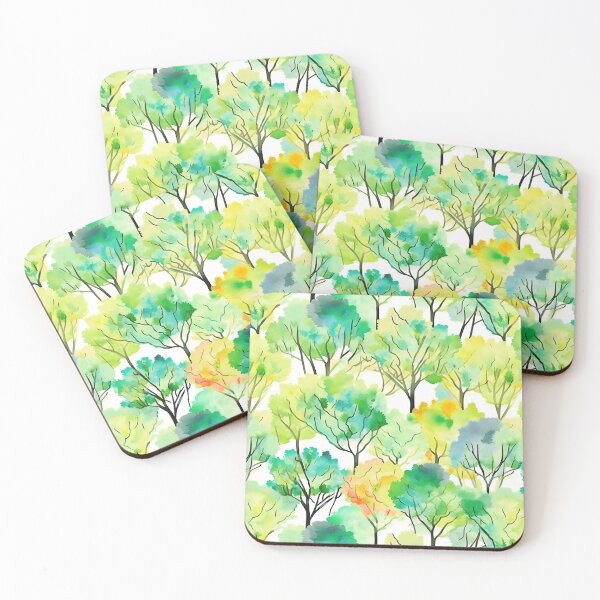 Item preview, Watercolor Trees of Summer Pattern designed and sold by ClairesPatterns.