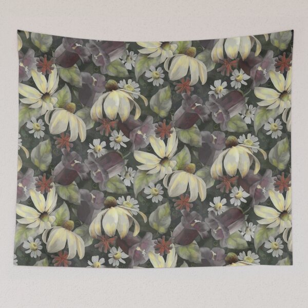 Item preview, Rudbeckia and Campanula Repeated Pattern  Design  designed and sold by Tina Veenstra.