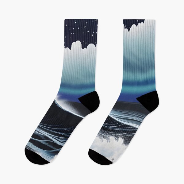 Item preview, Midnight waves and rolling clouds, ink drawing, Ai Generated Art  designed and sold by ACC .