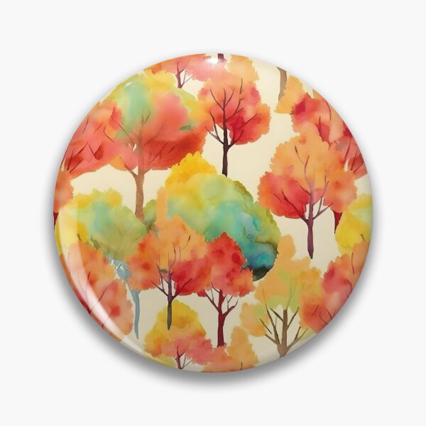Item preview, Watercolor Trees of Fall Pattern designed and sold by ClairesPatterns.