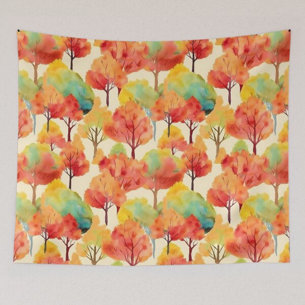 Item preview, Watercolor Trees of Fall Pattern designed and sold by ClairesPatterns.