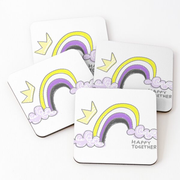 Item preview, Yellow,Purple & Black Rainbow Doodle  designed and sold by Mintpoptrend.