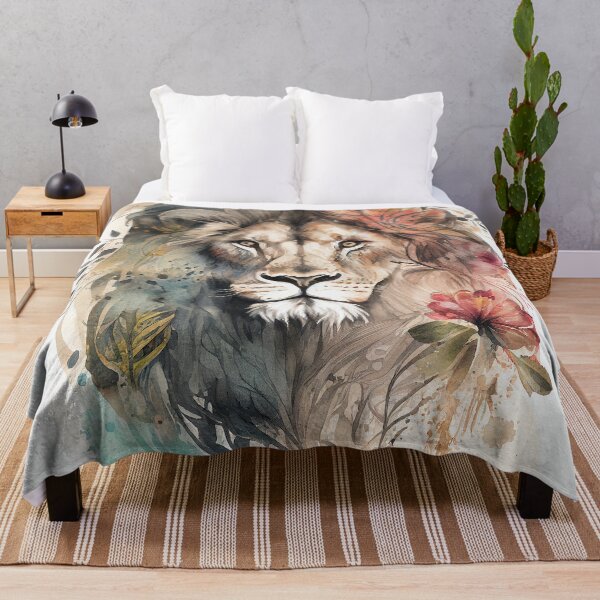 Artikelvorschau, Zieraquarell Löwe zum ausdrucken entworfen und verkauft von Abili-Tees.