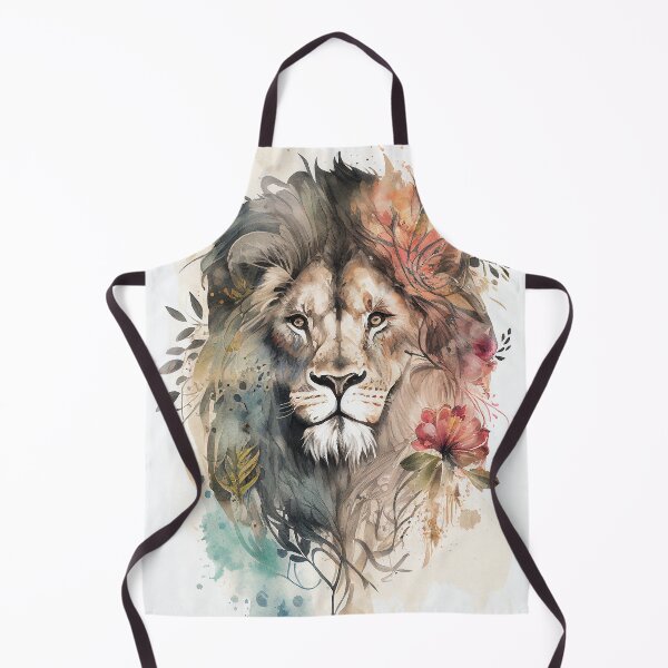 Artikelvorschau, Zieraquarell Löwe zum ausdrucken entworfen und verkauft von Abili-Tees.