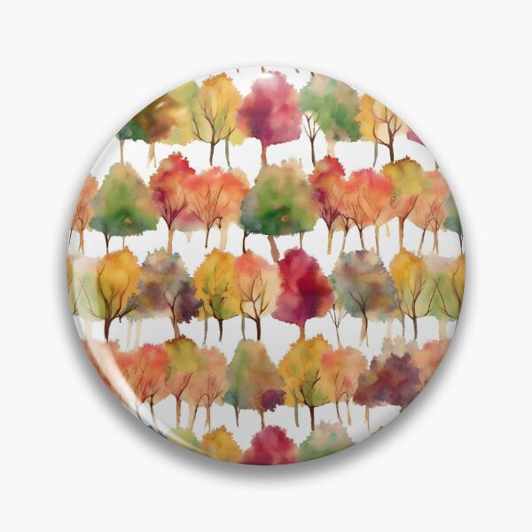 Item preview, Watercolor Trees in Fall Pattern designed and sold by ClairesPatterns.