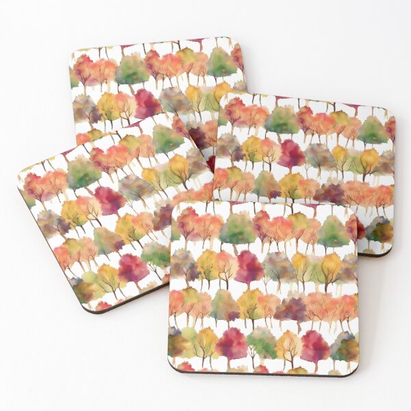 Item preview, Watercolor Trees in Fall Pattern designed and sold by ClairesPatterns.