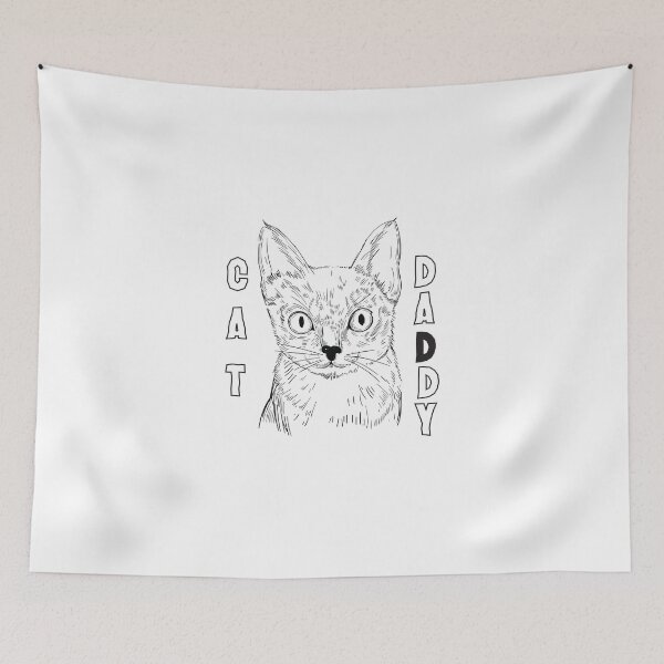 Item preview, Cat Daddy Vintage Eighties Style Cat Retro Distressed Classic T-Shirt designed and sold by r1bbit.