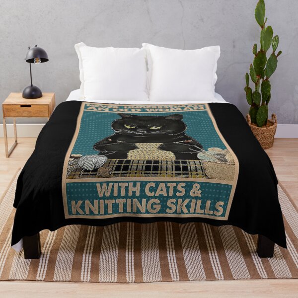 Item preview, Never underestimate An old Woman With Cats And Knitting Skills designed and sold by Delmonico2022.