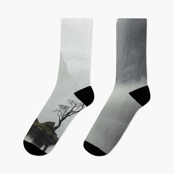 Item preview, Misty Fjord with Minimalist Scandinavian Elements designed and sold by Abili-Tees.