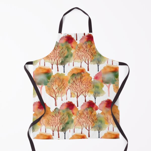 Item preview, Watercolor Fall Trees Pattern designed and sold by ClairesPatterns.