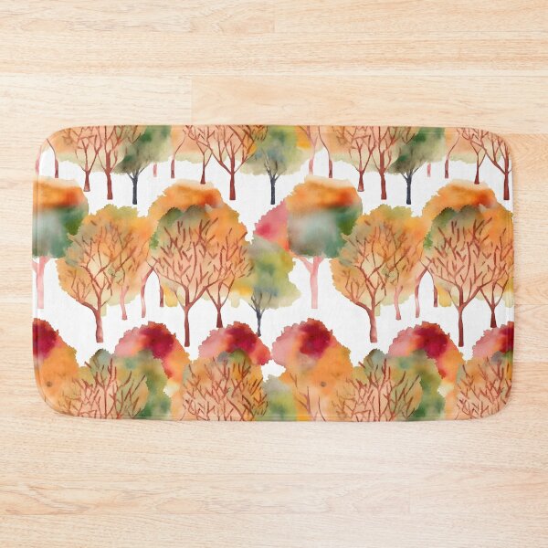 Item preview, Watercolor Fall Trees Pattern designed and sold by ClairesPatterns.