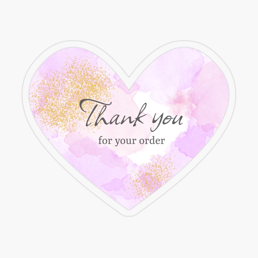 Thank You For Your Order heart-shaped design | Greeting Card