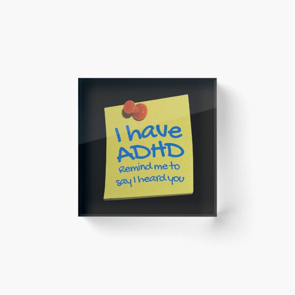 Item preview, Funny ADHD QUOTE - I have ADHD Remind me to say I heard you - Attention Deficit HyperActive Disorder | Neurodiversity | Neurodivergent | Neurodiverse designed and sold by MJDezigns.