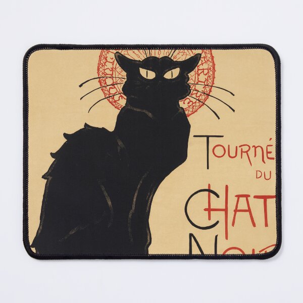 Aperçu de l'œuvre Meow-velous: Le charme intemporel de la Tournée du Chat Noir Vintage Poster créée et vendue par EmeraldeaArt.