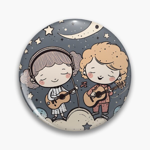 Item preview, Little Duet: Illustration of Two Music Makers designed and sold by EvyeniaArt.