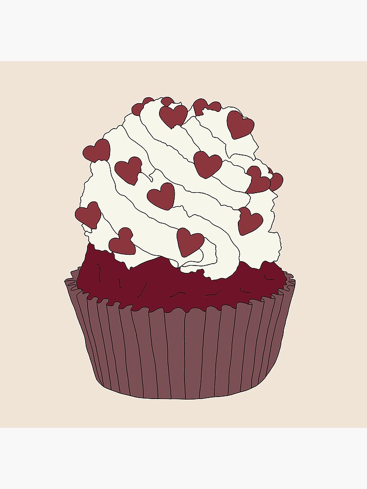 Disover Red Velvet Cup Cake Love Sprinkles Canvas