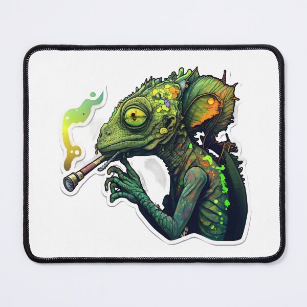 Item preview, cameleon smoking weed designed and sold by futuresimo04.