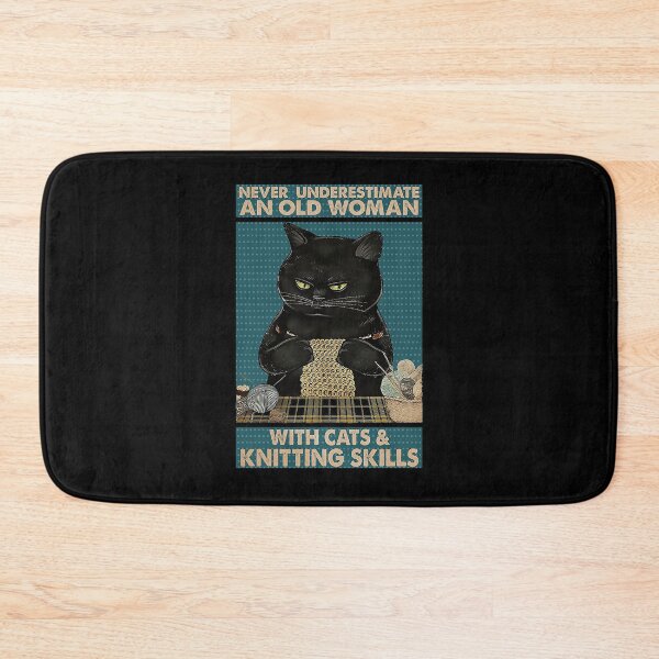 Item preview, Never underestimate An old Woman With Cats And Knitting Skills Cat Lover designed and sold by Delmonico2022.