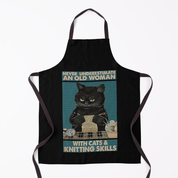 Item preview, Never underestimate An old Woman With Cats And Knitting Skills Cat Lover designed and sold by Delmonico2022.