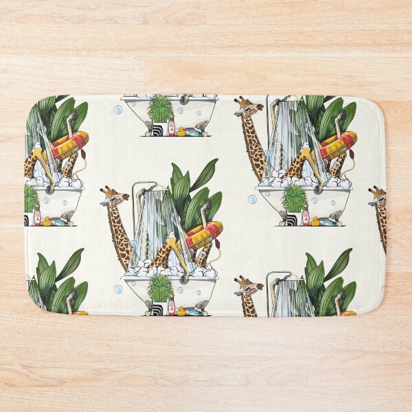 Item preview, Giraffe in the Bath, funny Animal Safari Bathroom Joke designed and sold by Wyattdesign.