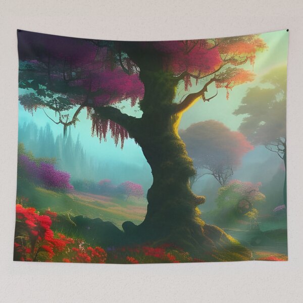 Item preview, Mystical Magik tree at sunset designed and sold by nelllkata.
