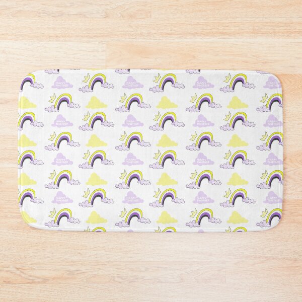 Item preview, Yellow,Purple & Black Rainbow Doodle  designed and sold by Mintpoptrend.