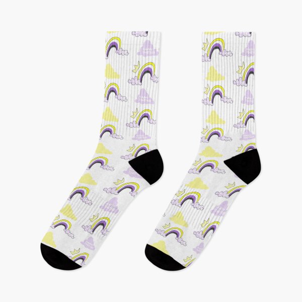 Item preview, Yellow,Purple & Black Rainbow Doodle  designed and sold by Mintpoptrend.