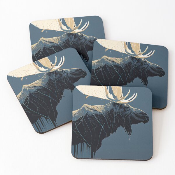 Item preview, Swedish Minimalism Moose Abstract Artwork  designed and sold by Abili-Tees.