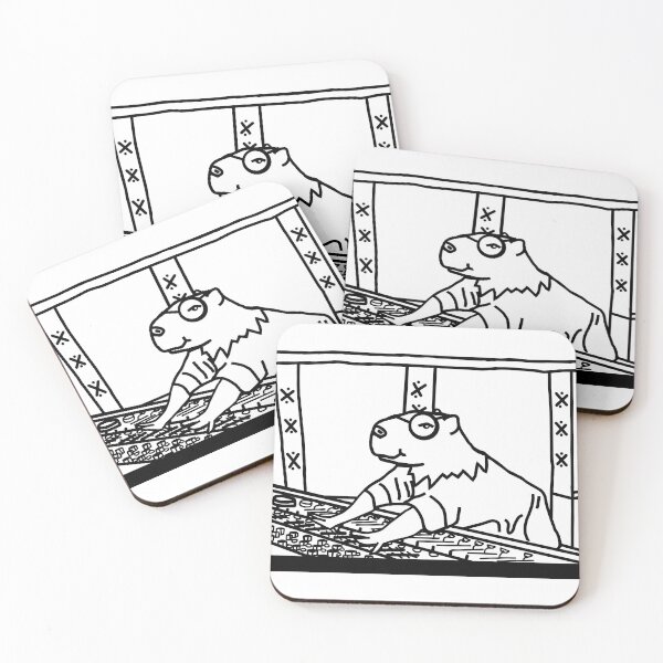 Item preview, Music Producer Capybara Line Drawing designed and sold by ellenhenry.