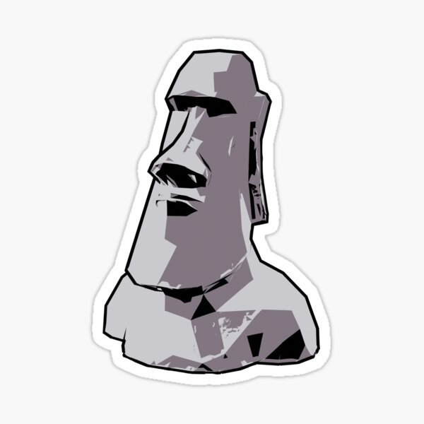 Moai Sticker - King Crimson Easter Island Emoji,Moai Emoji - Free Emoji PNG  Images 