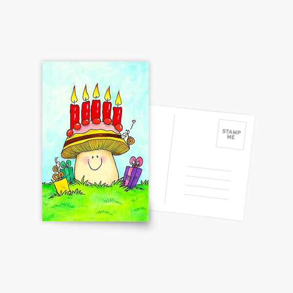 Item preview, Happy Birthday Mushroom designed and sold by nicolejanes.