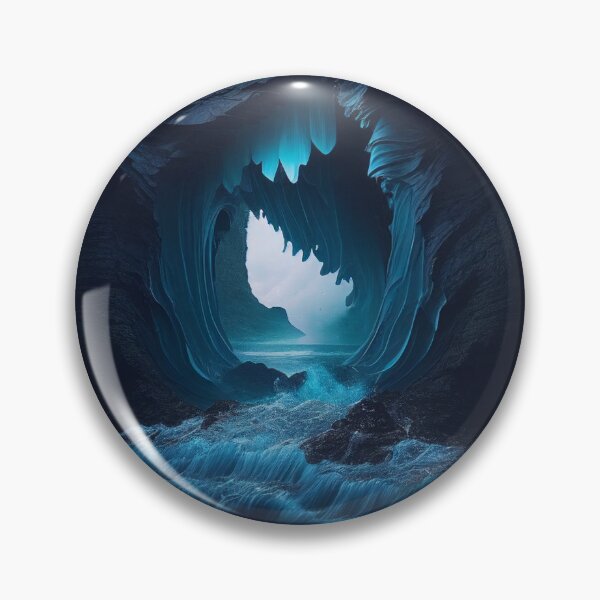 Item preview, Cascada azul siniestra que cae en cascada en un océano vasto y magnífico designed and sold by ShopFineDesigns.