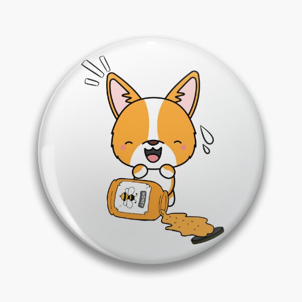 Artikelvorschau, Der freche Corgi verschüttete ein Glas Honig entworfen und verkauft von Pet Station.