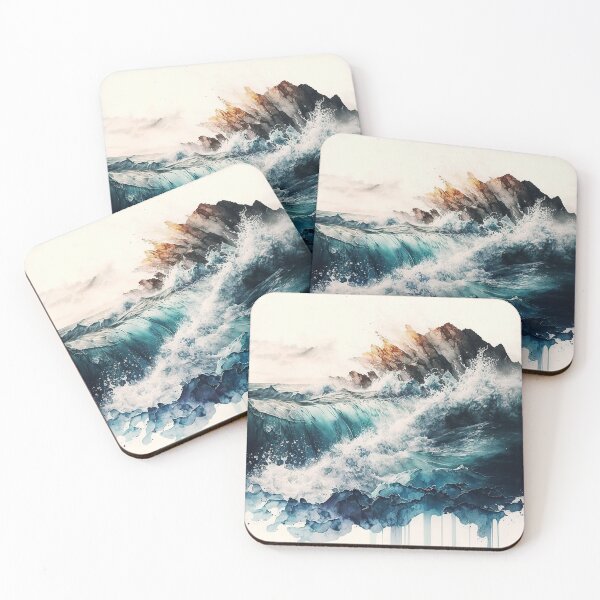 Item preview, Ocean watercolor designed and sold by shokA Design.