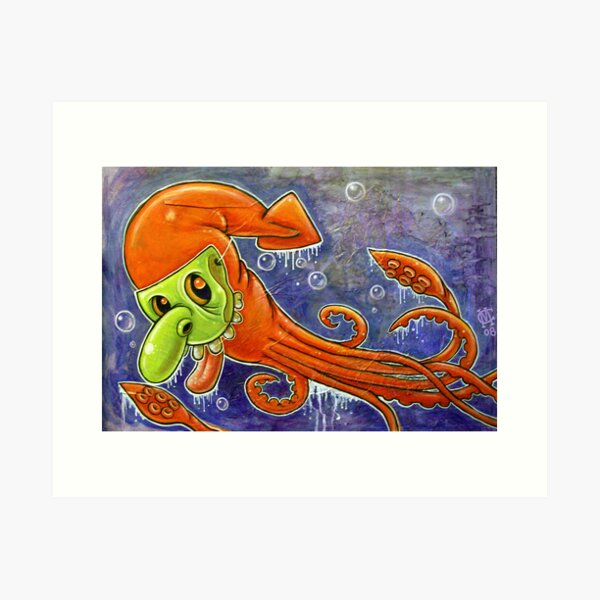 Dynamite Squid Art Print