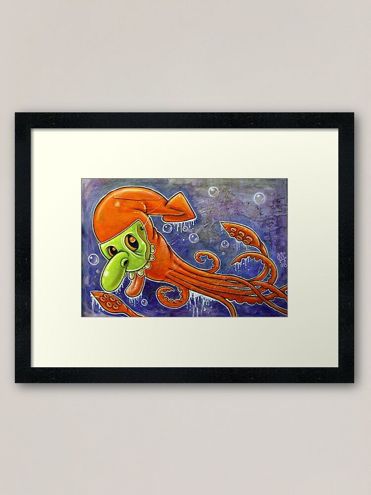 Alternate view of Dynamite Squid Framed Art Print