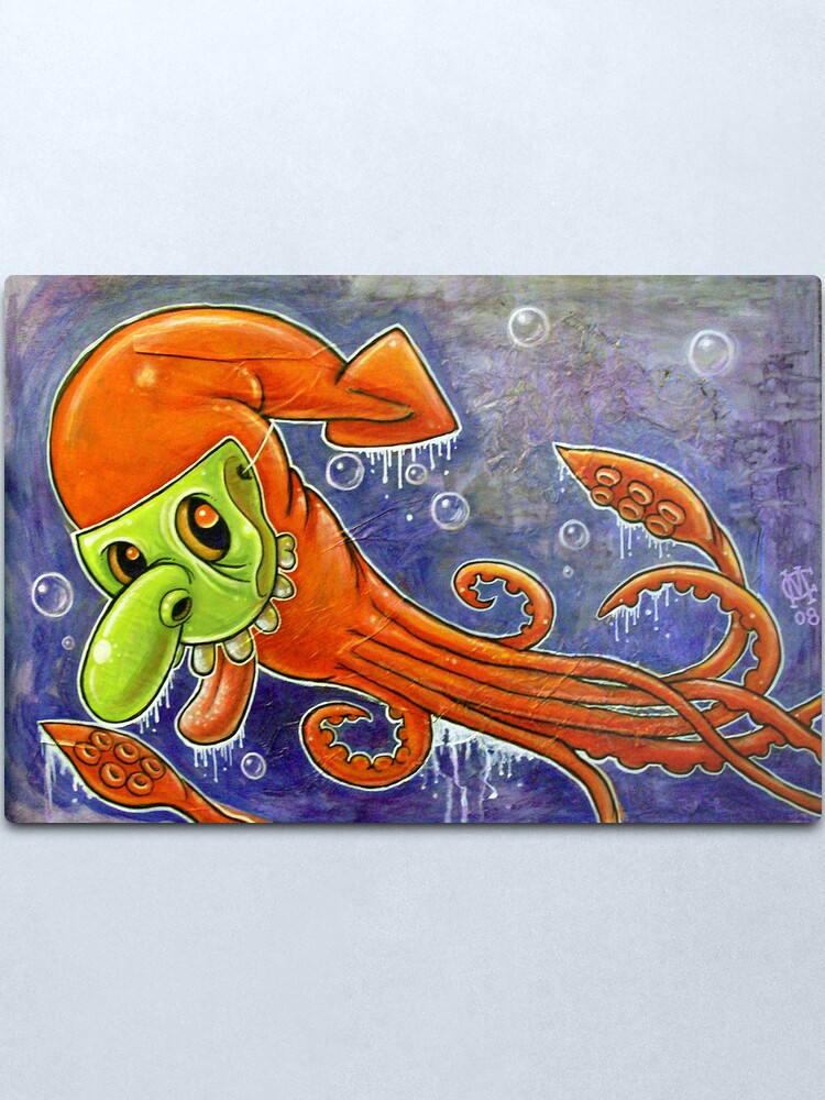 Alternate view of Dynamite Squid Metal Print