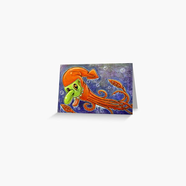 Dynamite Squid Greeting Card