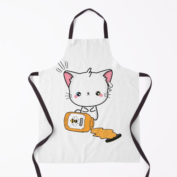 Item preview, Naughty White cat spilled a jar of honey designed and sold by Pet Station.