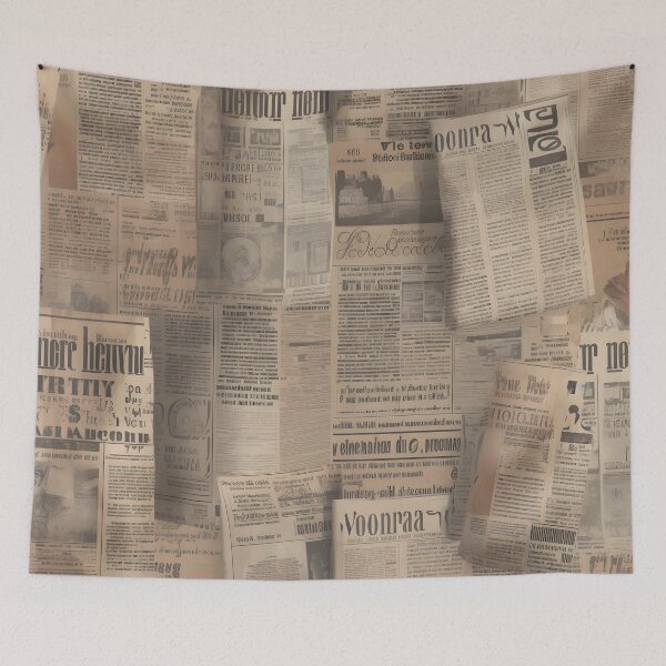 Item preview, Vintage newspaper pattern designed and sold by AI Creations ⭐⭐⭐⭐⭐.