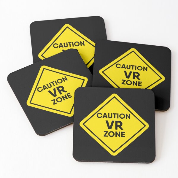 Item preview, Caution VR Zone Yellow Warning Sign, Virtual Reality Sign designed and sold by RiciPaneto.
