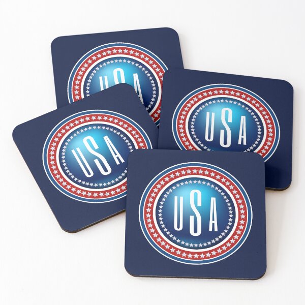 Item preview, USA Stars Red White Blue Circle designed and sold by Yiorgos Designs.